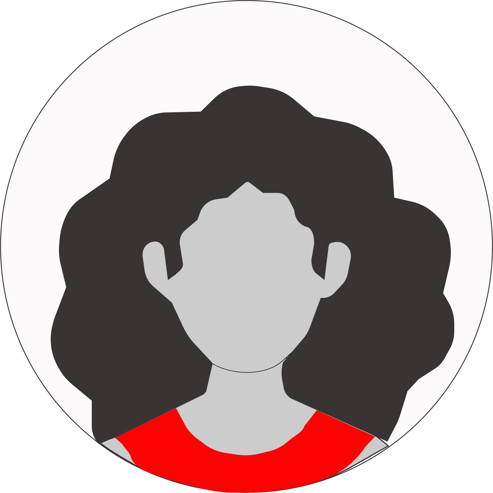 Woman with Curly Hair